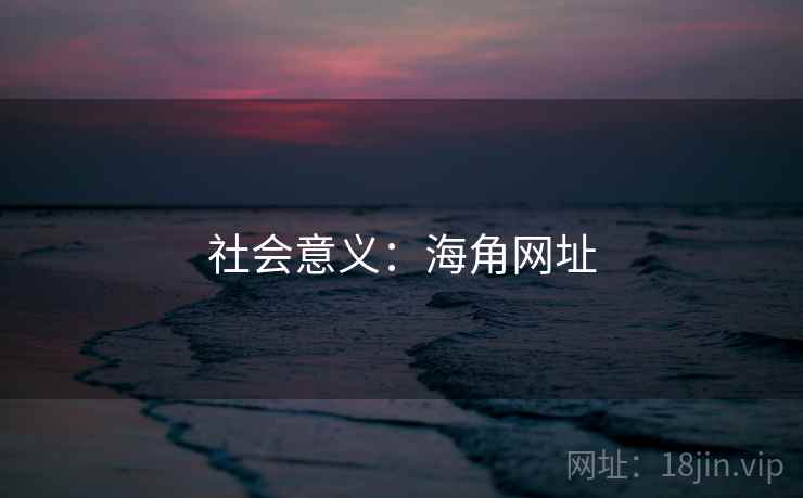 社会意义：海角网址