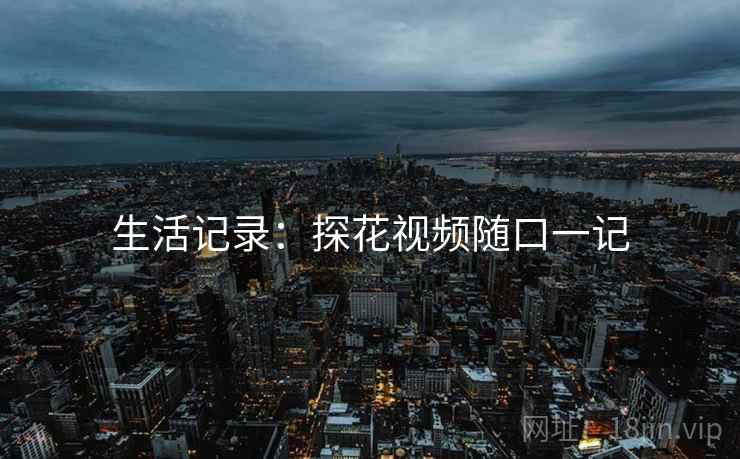 生活记录:探花视频随口一记